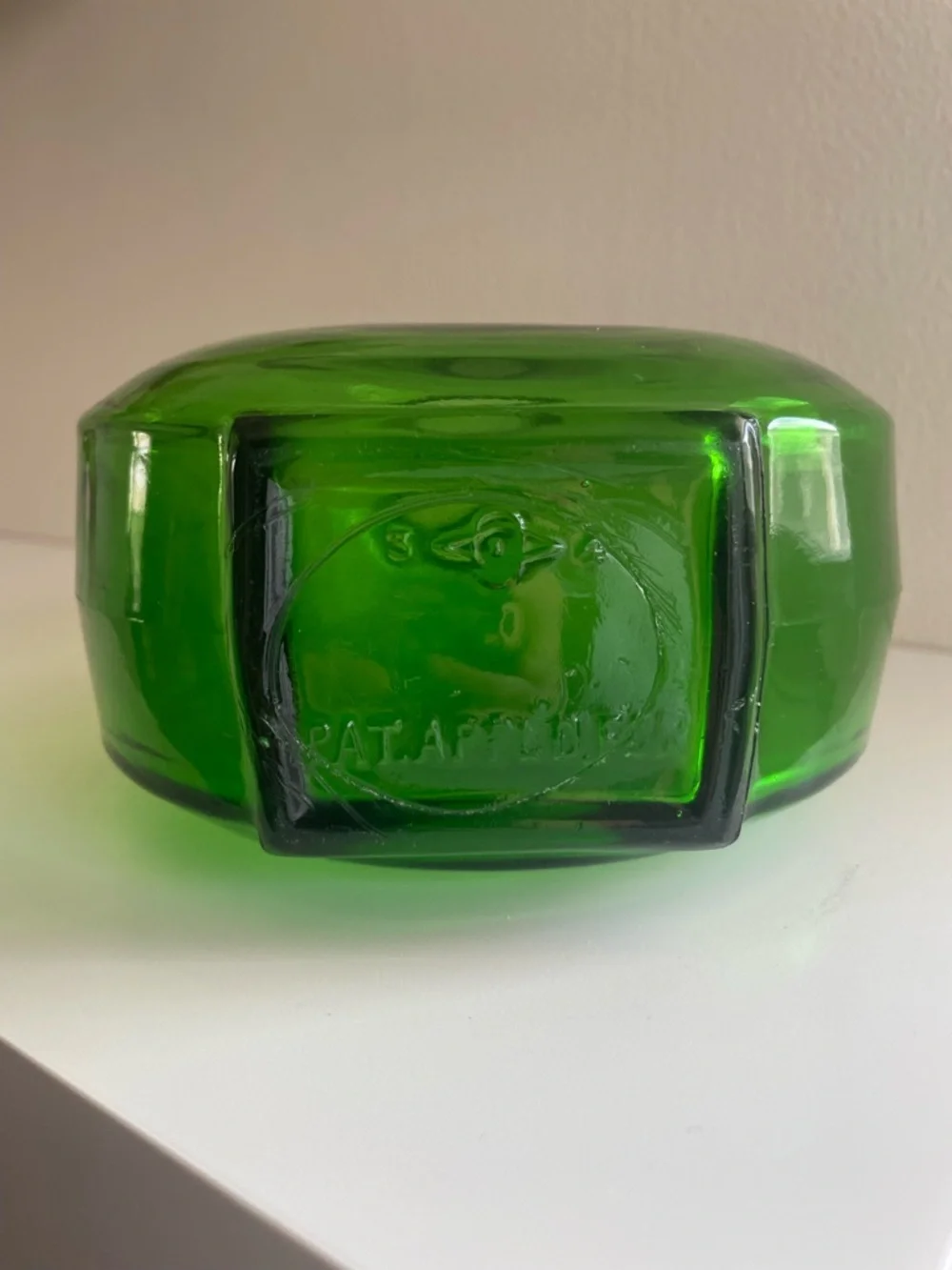Vintage Green Glass Decorative Bottle Vase - Picture 6 of 10